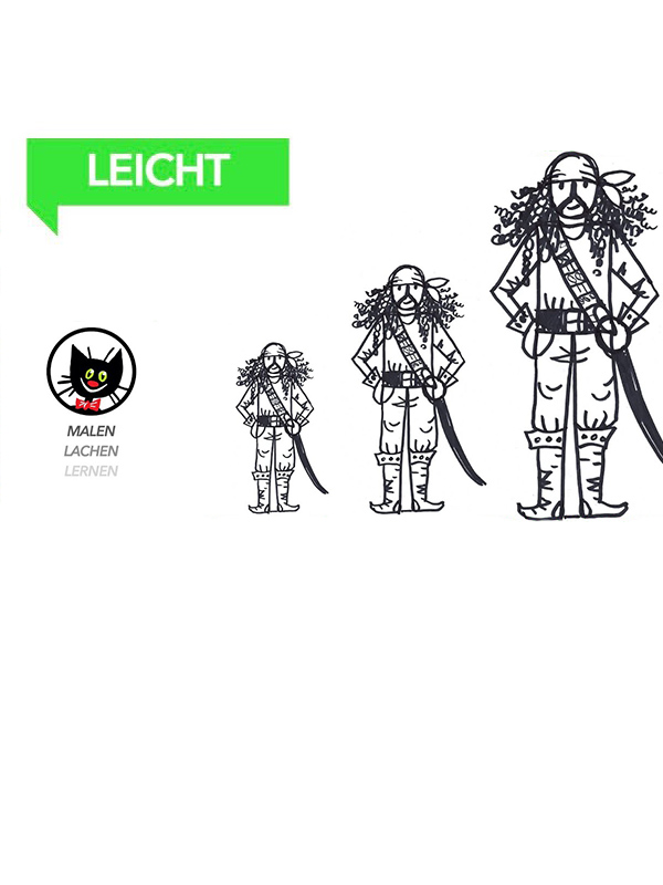 Wie malt man einen Pirat - Malen für Kinder (ab 6 Jahre) - Atelier Klemke